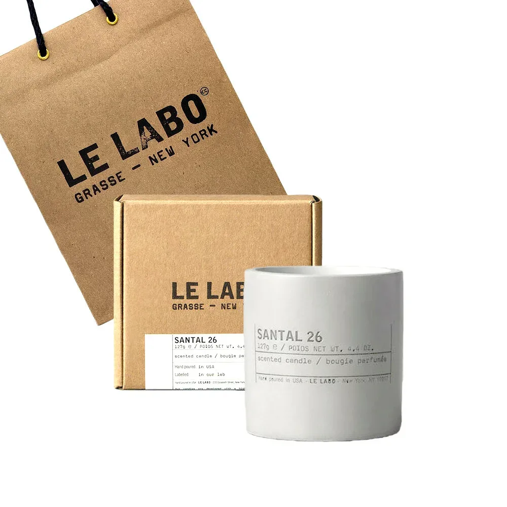 ル ラボ (Le labo)SANTAL 26 (サンタル 26) 127g/ ミディアム コンクリート キャンドル 【公式BOXラッピング】紙袋ショッパー付き ギフト プレゼント 誕生日