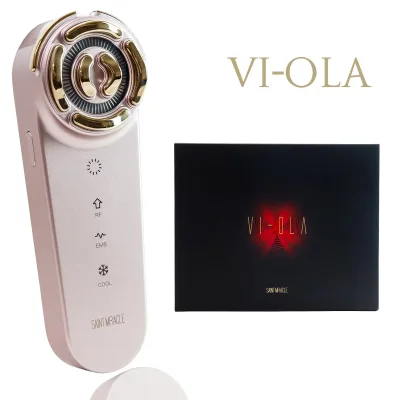 VI-OLA ヴィオーラ 美顔器 SAINT MIRACLE セイントミラクル OAS BEAUTY 01 RF EMS LED COOL 4モード 専用美容液ジェル100g 充電ケース ピンクゴールド