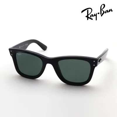 NewModel レイバン サングラス 正規品 ウェイファーラー リバース Ray-Ban RBR0502S 6677VR REVERSE レディース メンズ RayBan Made In Italy ウェリントン ブラック系
