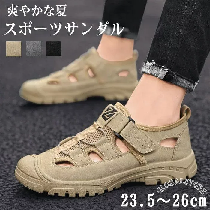 スポーツサンダル メンズ サンダル 踵付き 外履き おしゃれ アウトドア 登山サンダル 軽量 速乾 滑り止め 夏用 スポーツ ビーチサン 疲れない