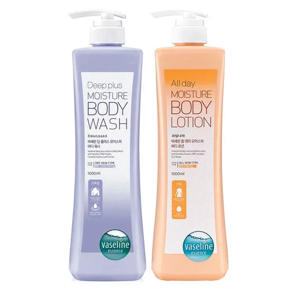 バセリン ディーププラス モイスチャー ボディウォッシュ 1000ml+オールデイ ボディローション 1000ml /高保湿で家族全員が使える大容量 (贈呈品なくなり次第、贈呈終了)
