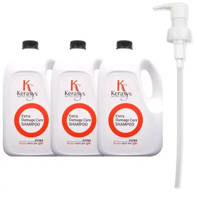 ケラシス エクストラ ダメージ 大容量シャンプー 4000ml 3本+ポンププレゼント (贈呈品なくなり次第、贈呈終了)