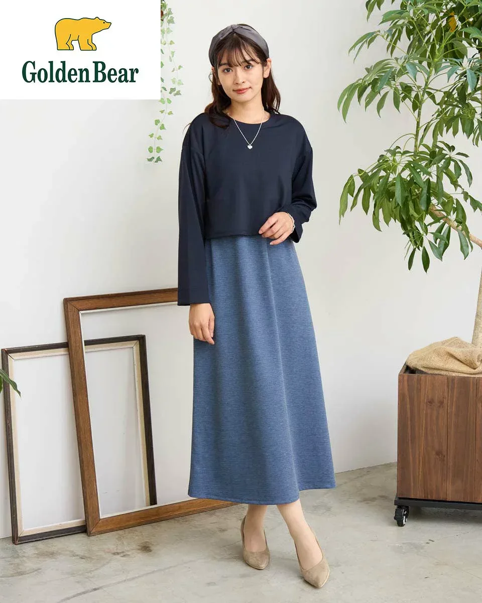 【50%OFF】【公式】チェック柄ポンチワンピース/ウィメンズ/レディース/セール/468RE452/ギフト包装無料 M-L ゴールデンベア Golden Bear
