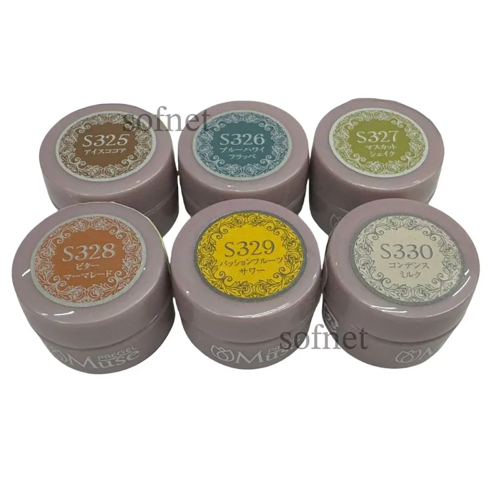 【6色セット】【PREGEL】シロップシリーズ カラージェル 各3g PGU-S325/PGU-S326/PGU-S327/PGU-S328/PGU-S329/PGU-S330 プリジェル ミューズ M25735