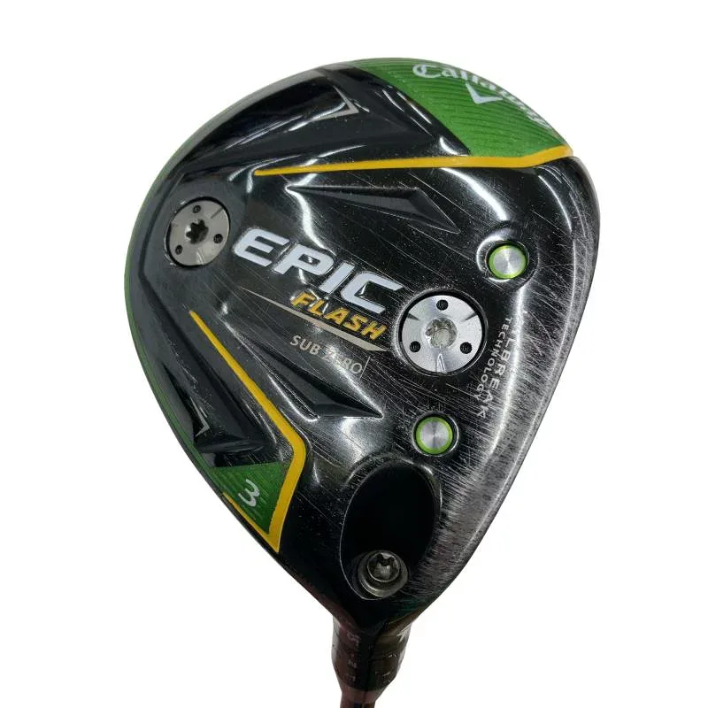 【中古】 キャロウェイ EPIC FLASH SUBZERO 3W フェアウェイウッド FW 純正特注シャフト (フレックスS) メンズ 男性用 右利き 右用 Cランク ゴルフクラブ