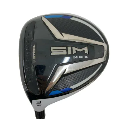 【中古】 テーラーメイド SIM MAX 3W レフティ フェアウェイウッド FW 純正特注シャフト (フレックスR) メンズ 男性用 左利き レフティ 左用 Cランク ゴルフクラブ