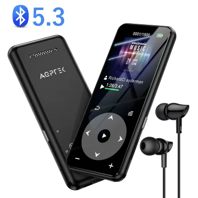 \日本正規品・1年保証あり/ AGPTEK MP3プレーヤー bluetooth5.3 Hi-Fiロスレス音質 デジタルオーディオプレーヤー スピーカー搭載 音楽プレーヤー ダイレクト録音 スマホ転送 光るタッチボタン FMラジオ リピート再生 32GB 軽量 ポータブルプレーヤー プレゼント ギフト