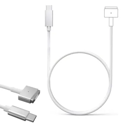 USB-C 磁気充電ケーブル Magsafe2 対応 1m 最大 65W PD 充電 T-Tip 互換 MacBook 2012-2015 ブル
