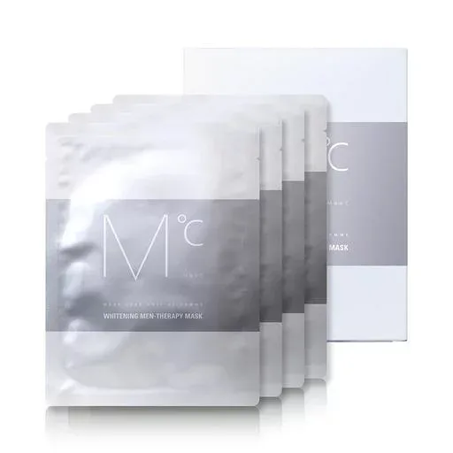 MdoC (エムドシ) メンズ トーンアップ マスク | 柔らかシートで心地よくケア | アロマの香りでリラックス | MdoC WHITENING MEN-THERAPY MASK 18mlx4
