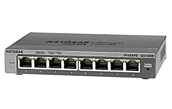 【中古】(非常に良い)NETGEAR スイッチングハブ ギガビット8ポート/金属シャーシ/VLAN QoS IGMP/外部電源/ファンレス静音設計/省エネ GS108E-300JPS