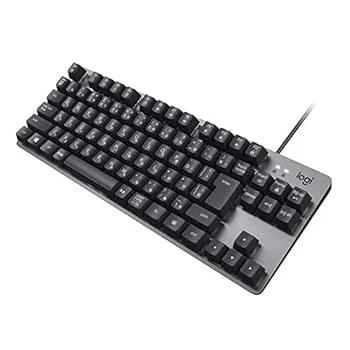 【中古】ロジクール K835GPB 有線 メカニカルキーボード 青軸 クリッキー テンキーレス コンパクト メカニカル キーボード 有線キーボード グラファイト