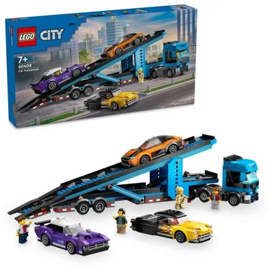 レゴ(LEGO) シティ スポーツカー輸送車 おもちゃ 玩具 誕生日 プレゼント ブロック 男の子 女の子 子供 7歳 8歳 9歳 小学生 乗り物 車 ミニカー 60408