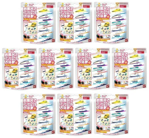 びっくらたまご お風呂でアソビークル入浴剤 つながるしんかんせん編4×10個