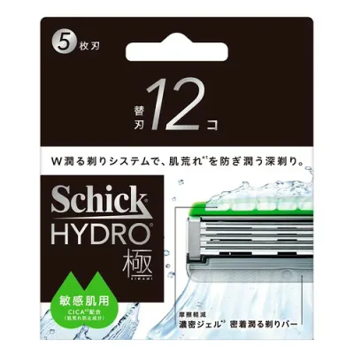 Schick(シック) ハイドロ極 敏感肌 替刃(12コ)男性用 髭剃り カミソリ