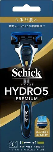 ハイドロ Schick(シック) ハイドロ5 プレミアム つるり肌へ ホルダー(刃付き+替刃1コ) スキンガード付 5枚刃 シルバー 旧モデル
