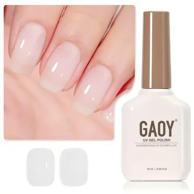 GAOY ジェルネイル カラージェル ミルキーホワイト 1482 単色 16ml UV・LED対応 ソークオフジェル ポリッシュタイプ セルフネイル