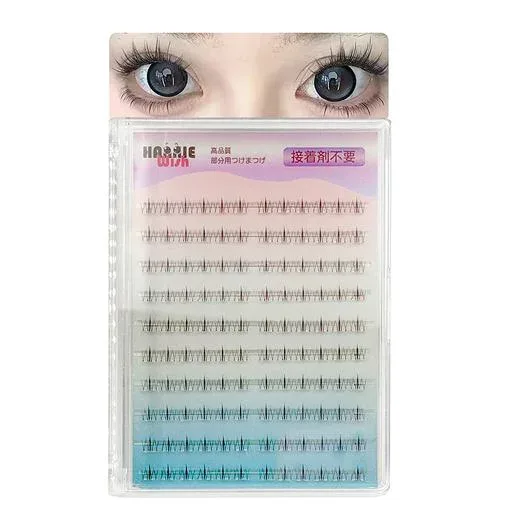 Hannie wish 下つけまつげ 部分用 のり不要 長持ち つけま つげ 部分 大容量 ナチュラル 束感 下つけまつげ 初心者向け (下つけまつげ-X03-XS)