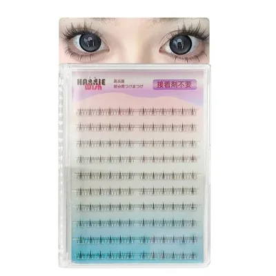 Hannie wish 下つけまつげ 部分用 のり不要 長持ち つけま つげ 部分 大容量 ナチュラル 束感 下つけまつげ 初心者向け (下つけまつげ-X03-XS)
