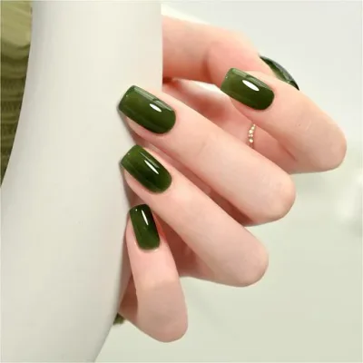 GAOY ジェルネイル シアーカラージェル 緑 グリーン 透明感 単色 16ml UV・LED対応 ソークオフジェル ポリッシュタイプ セルフネイル(2138 ダークグリーン)