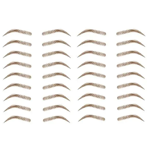 Yesallwas 眉毛 シール 2枚セット 4D メイクツール 眉毛シール 眉毛ステッカー 偽眉 タトゥーシール 眉毛パッチ (BROWN-13)