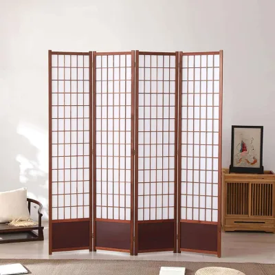 間仕切り パーティション 4連 高さ180cm 衝立 パーテション パーテーション パーテイション 180*44*4 衝立て つい立て 折りたたみ 軽量 キッチン オフィス 目隠し タイプ2 茶色 ア