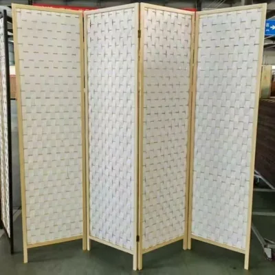 Partition Stylish Type 8 Free Standing Room Divider Storage Paper Weaving 3/4/5 Rows Height 180cm Partition Screen Blindfold Folding Easy to Carry Wooden Simple 180*45*4 Scandinavian Living Room