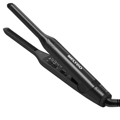 MELYDO ストレートアイロン ミニ 9mm ミニヘアアイロン 前髪 ショートヘア メンズ レディース 2WAY ストレート&カール 超軽量 90-220°C 9段階温度調節 速熱 コンパクト 100-240V 海外対応 自動OFF