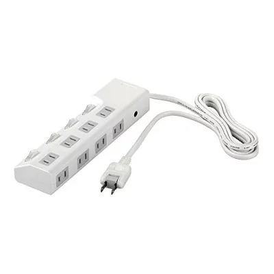 Buffalo BUFFALO power strip 8 ports with 4 individual switches 3m white BSTAPSD2830WH Free shipping