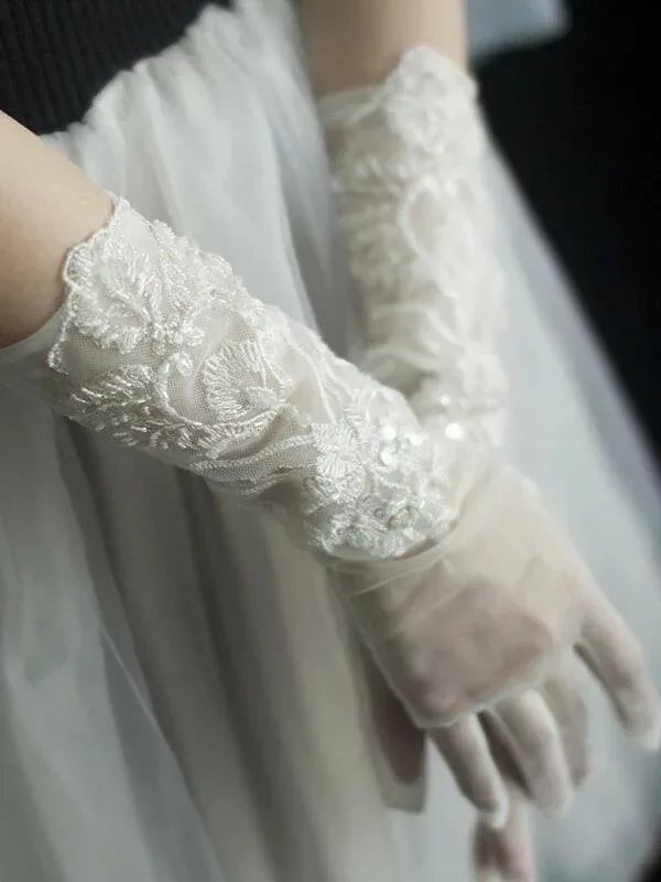 手袋 ロング グローブ 二次会 グローブ ブライダル wedding グローブ ロング 結婚式 glove レース ロング 可愛い 花嫁手袋 挙式