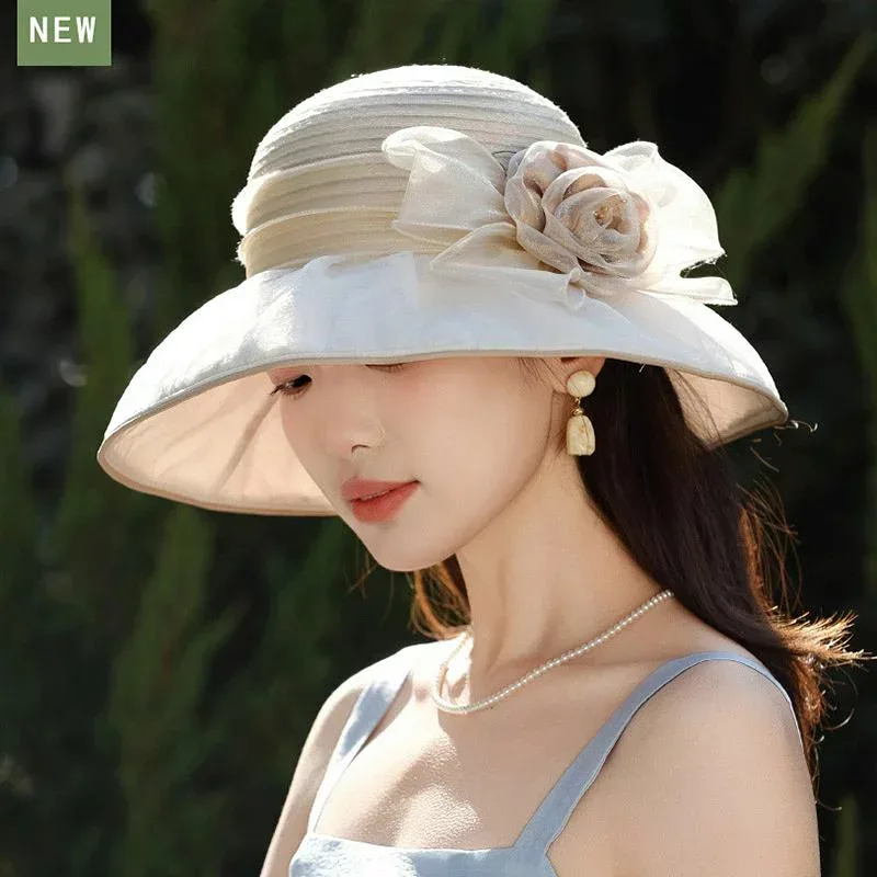 通気 アウトドア UVカット つば広 春 旅行 可愛い 春夏 運動会 夏 おしゃれ 紫外線対策 日よけ ギフト 夏 自転車 日焼け エレガント 春 帽子 紫外線 uv 送料無料 熱中症 ぼうし きれいめ 海 レース ハット 母の日 紫外線カット レディース