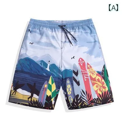メンズ 海パン 水着 サーフ パンツ ビーチ バカンス プール 速乾 ナイロン 薄手 温泉 水泳 大きいサイズ ゆったり ブルー ブラック グリーン