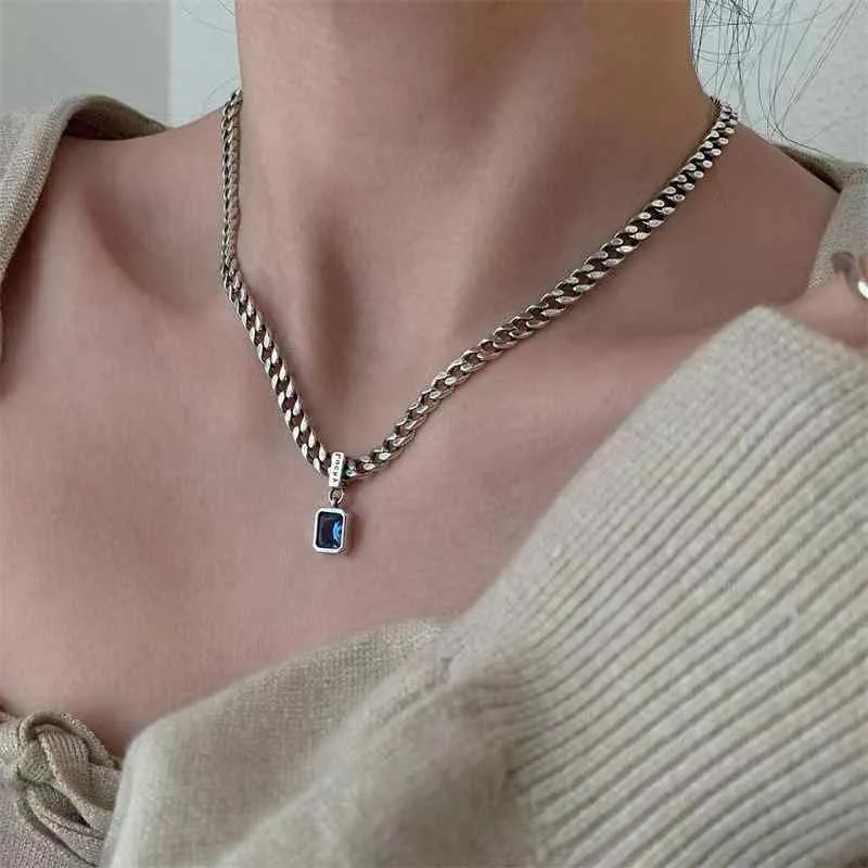 ネックレス レディース メンズ アクセサリー かわいい おしゃれ レトロ レター チェーン シンプル ヒップホップ カップル シルバー