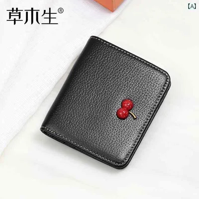 財布 小銭入れ レディース ミニ コインケース 薄型 折りたたみ 革 レザー コンパクト ショート シンプル ブラック イエロー ブルー