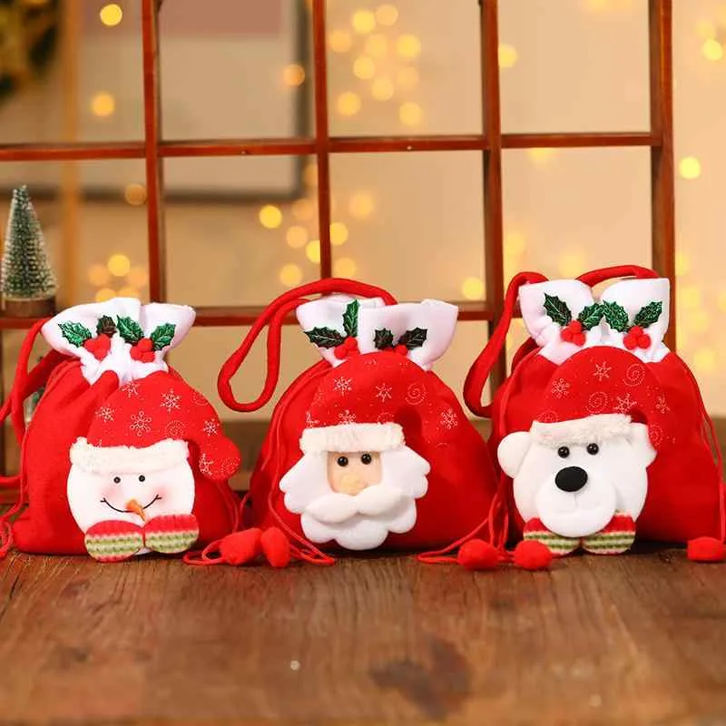 クリスマスブーツ 子供 キッズ ベロア 起毛 かわいい ぬいぐるみ風 サンタ 雪だるま クマ ギフト プレゼント袋 お菓子入れ 手提げバッグ 幼稚園 保育園 クリスマスパーティー 装飾 飾り