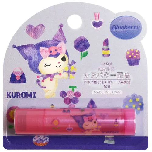 サンタン サンリオ クロミ リップクリーム ブルーベリーの香り 2g 保湿 人気 シアバター キャラクター リップ クリーム かわいい 子供 プレゼント 1個