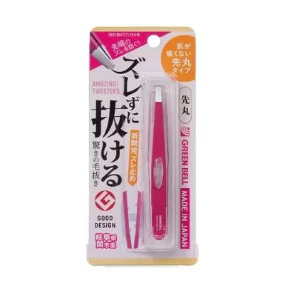 ズレずに抜ける驚きの毛抜き先丸ローズ