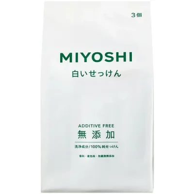 MIYOSHI 無添加 白いせっけん 3P 108g×3個 3個 (x 1)