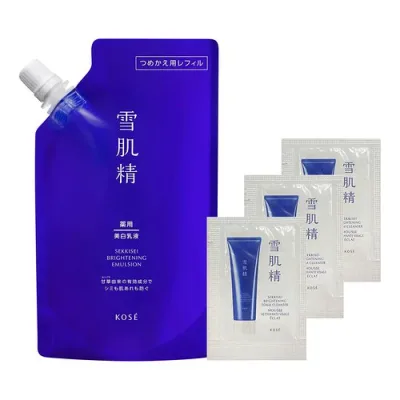 医薬部外品 薬用雪肌精 ブライトニング エマルジョン 詰めかえ用 キット 120mL おまけつき