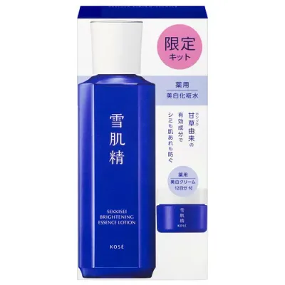 雪肌精 美白化粧水 医薬部外品 薬用雪肌精 ブライトニング エッセンス ローション 本体 200mL+クリーム 10g キット