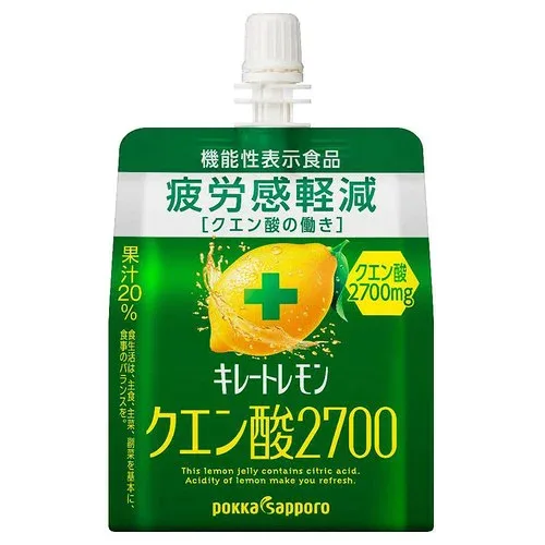ポッカサッポロ キレートレモン クエン酸2700ゼリー機能性表示食品 165gパウチ×30本入×(2ケース)