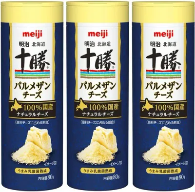 明治(食品) 北海道十勝 パルメザンチーズ (粉チーズ ナチュラルチーズ) 80g×3個