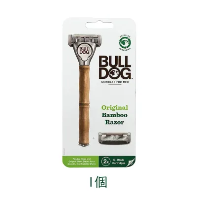 BULLDOG 5枚刃 オリジナルバンブーホルダー 1個 本体+替え刃 T字 ブルドッグ シェービング カミソリ ひげ剃り