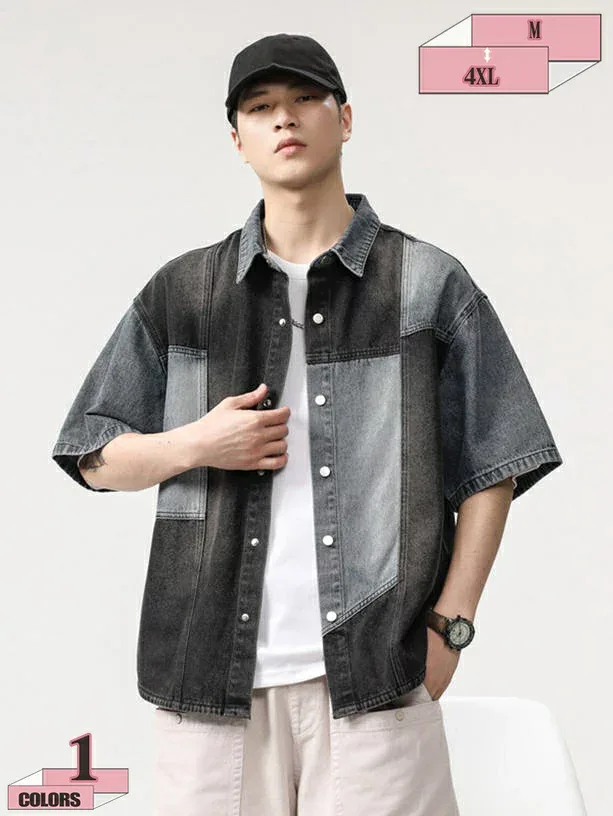 500円OFFクーポン オックスフォード シャツ 開襟シャツ メンズ 半袖 夏服 トップス カジュアル かっこいい 上着 オシャレ 作業着 ワーク ビジネス 冠婚葬祭 通勤 ボタン シンプル 柔らかい 涼しい 紳士服 サマージャケット gratiahome