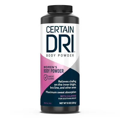 サーテンドライ CERTAIN DRI ボディパウダー 女性用 8 oz 汗止め わき汗 海外製品 ワキガ 汗の匂い 汗臭い Body Powder for Women Maximum Sweat Absorption & Moisture Control, 8 Oz 汗対策 【エクスプレス便】