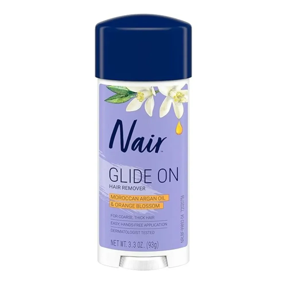 Nair スティック ムダ毛ケア用クリーム 93g アルガンオイル&オレンジブロッサム配合 ビキニライン 腕 脚用 手を汚さず簡単 ムダ毛ケア 海外 人気 【追跡可能海外メール便】