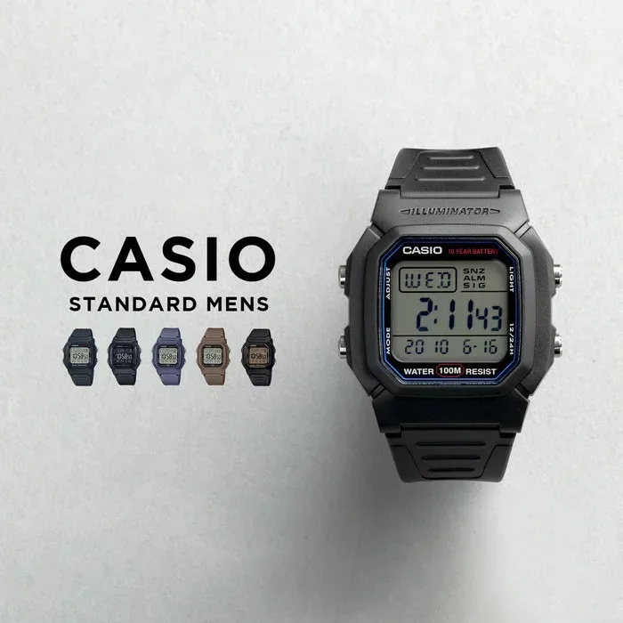 【10年保証】【日本未発売】CASIO STANDARD MENS カシオ スタンダード W-800H 腕時計 時計 ブランド メンズ レディース キッズ 子供 男の子 女の子 チープカシオ チプカシ デジタル 薄型 軽量 日付 防水 ブラック 黒 海外モデル ギフト プレゼント