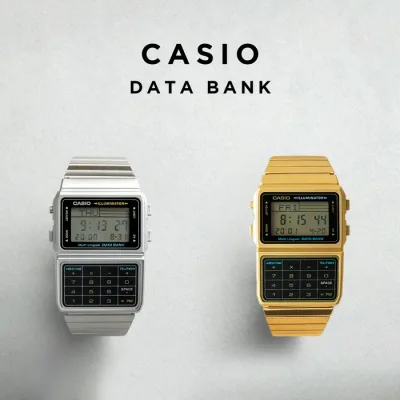 【10年保証】【日本未発売】CASIO DATA BANK カシオ データバンクDBC-611腕時計 時計 ブランド メンズ 男の子 デジタル 日付 テレメモ 電話帳 電卓 計算機 通貨換算 復刻盤 フロントボタン ビジネス シンプル カジュアル レトロ メタル 海外モデル ギフト プレゼント