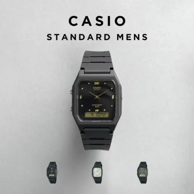 【10年保証】【日本未発売】CASIO STANDARD MENS カシオ スタンダード AW-48HE 腕時計 時計 ブランド メンズ レディース キッズ 子供 男の子 女の子 チープカシオ チプカシ アナデジ 角型 薄型 軽量 日付 カレンダー 防水 ブラック 黒 海外モデル ギフト プレゼント