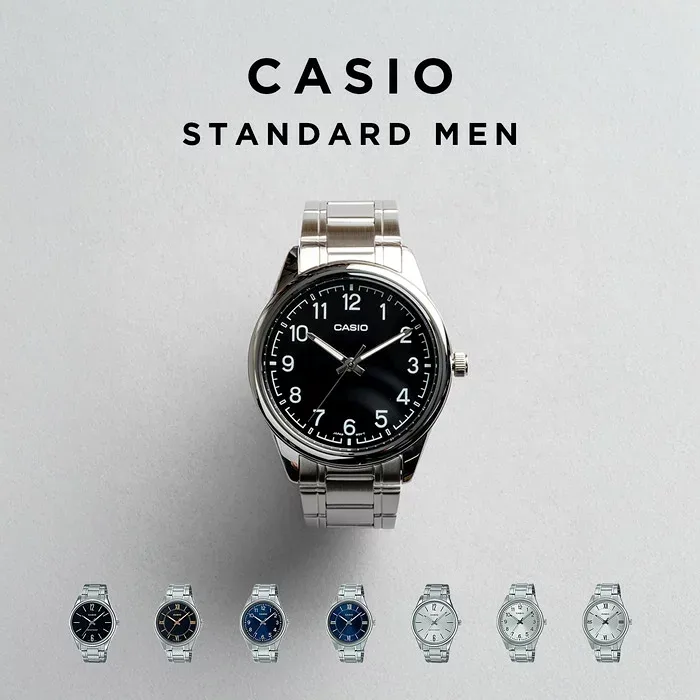 【10年保証】【日本未発売】CASIO STANDARD MEN カシオ スタンダードMTP-V005D腕時計 時計 ブランド メンズ レディース レディース キッズ 子供 男の子 女の子 チープカシオ チプカシ アナログ ブラック 黒 シルバー シンプル メタル 海外モデル ギフト プレゼント