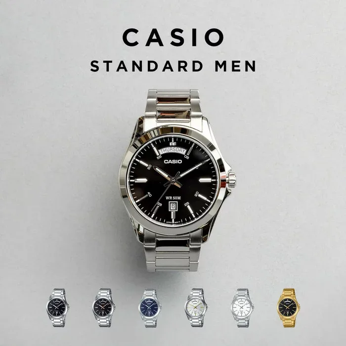 【10年保証】【日本未発売】CASIO STANDARD MEN カシオ スタンダード MTP-1370D 腕時計 時計 ブランド メンズ レディース キッズ 子供 男の子 女の子 チープカシオ チプカシ アナログ 薄型 日付 防水 高級感 高見え 上品 メタル 海外モデル ギフト プレゼント